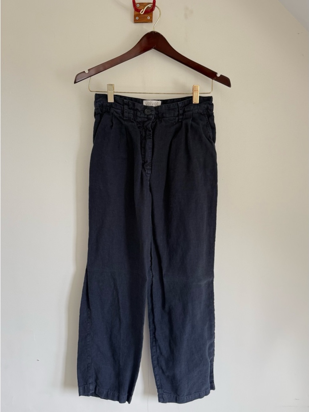 Velvet by Jenny Graham 100% Linen Navy Pants - Size 4